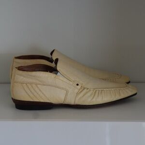 Aldo Genuine Leather Loafer Mocassins Dress Shoe Men Light Cream  US 10 EU 43